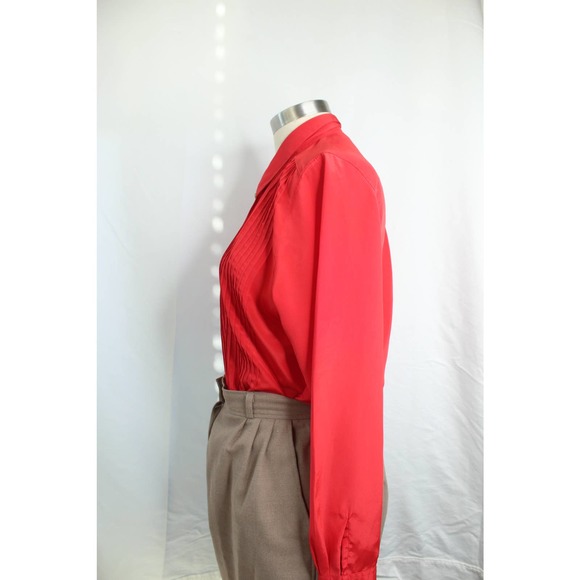 Vintage 80s/90s Penbrooke Lane Pin-tucked Button-down Shirt - Picture 9 of 12